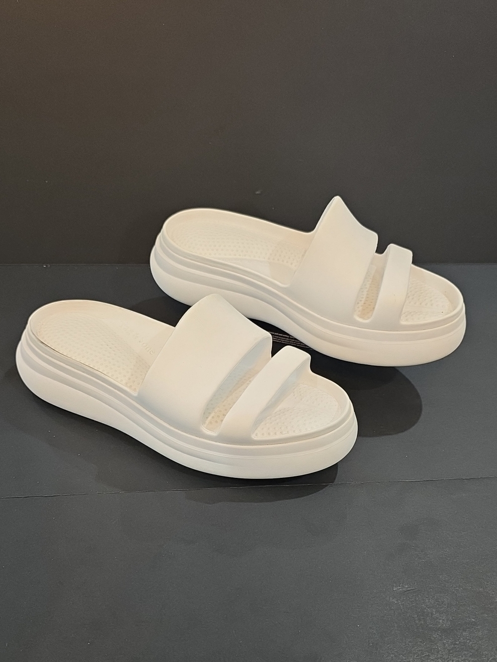rag & bone Brixley Women's White Double-Strap Slide Platform Sandals Size 8